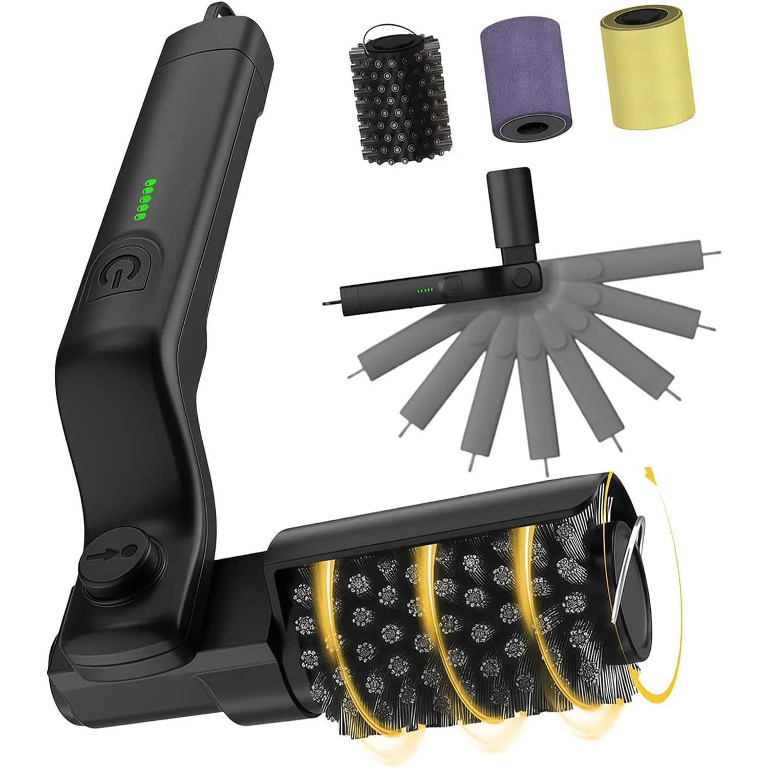 Brosse de nettoyage électrique sans fil pour barbecue, rechargeable et rotative, réglable, pour usage extérieur