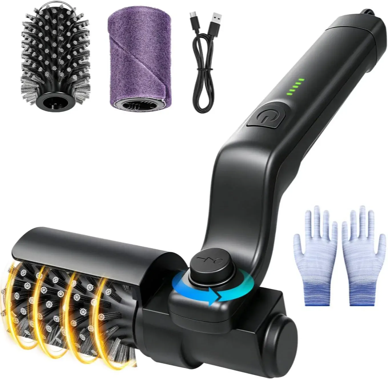 Brosse de nettoyage électrique sans fil pour barbecue, rechargeable et rotative, réglable, pour usage extérieur 7