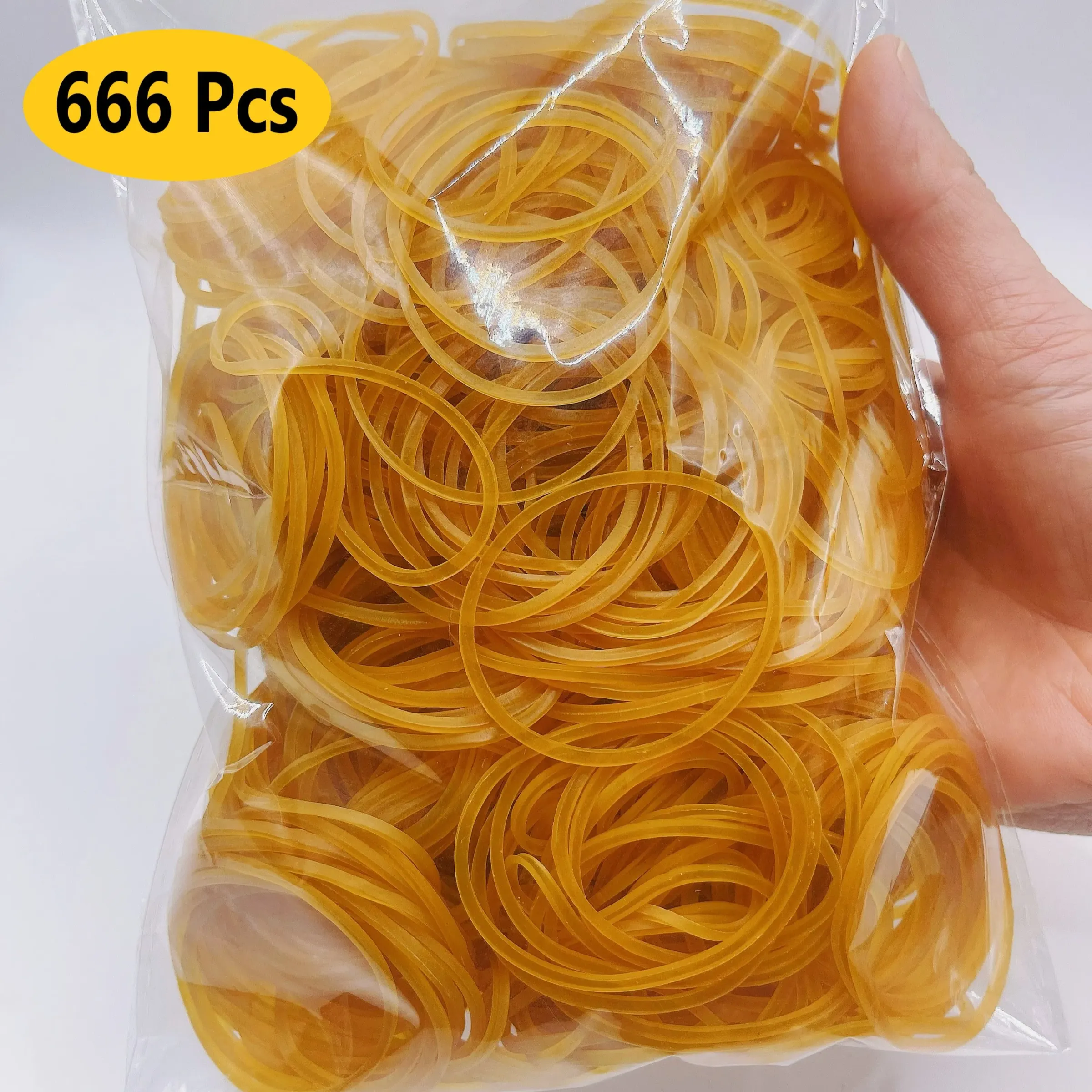 Élastiques jaunes haute élasticité, lot de 100, 300 ou 666 pièces, diamètre 38 mm, caoutchouc naturel durable 8