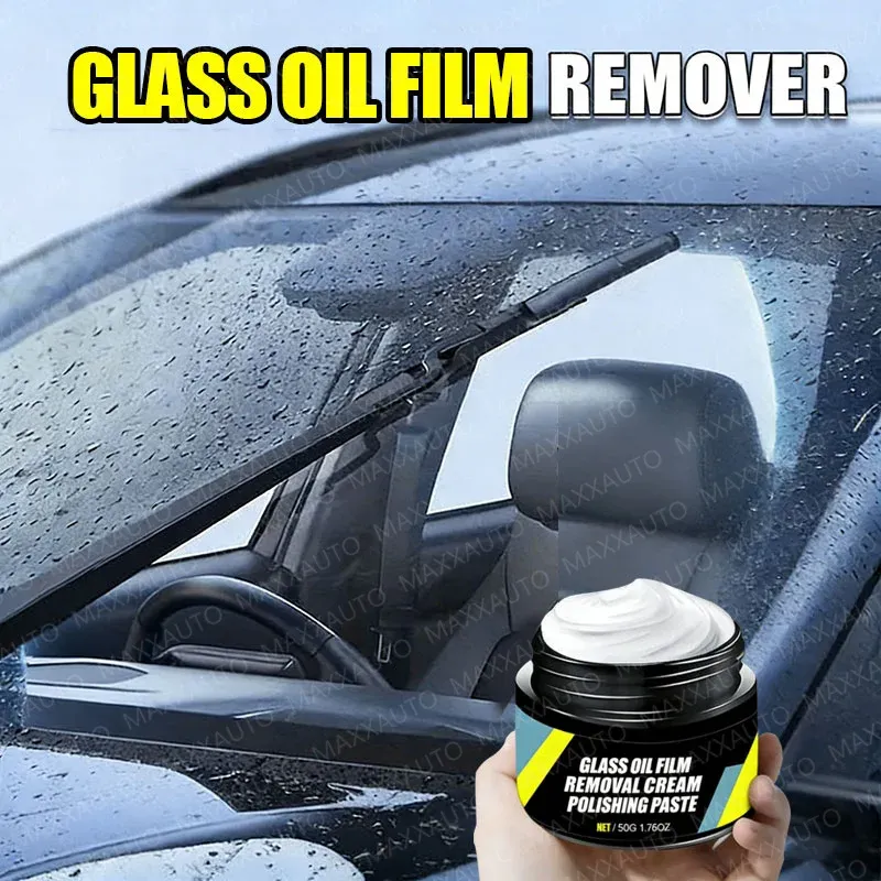 Pâte de nettoyage pour vitres automobiles, élimination du film gras et kit de revêtement hydrophobe pour pare-brise et rétroviseurs - Image 1