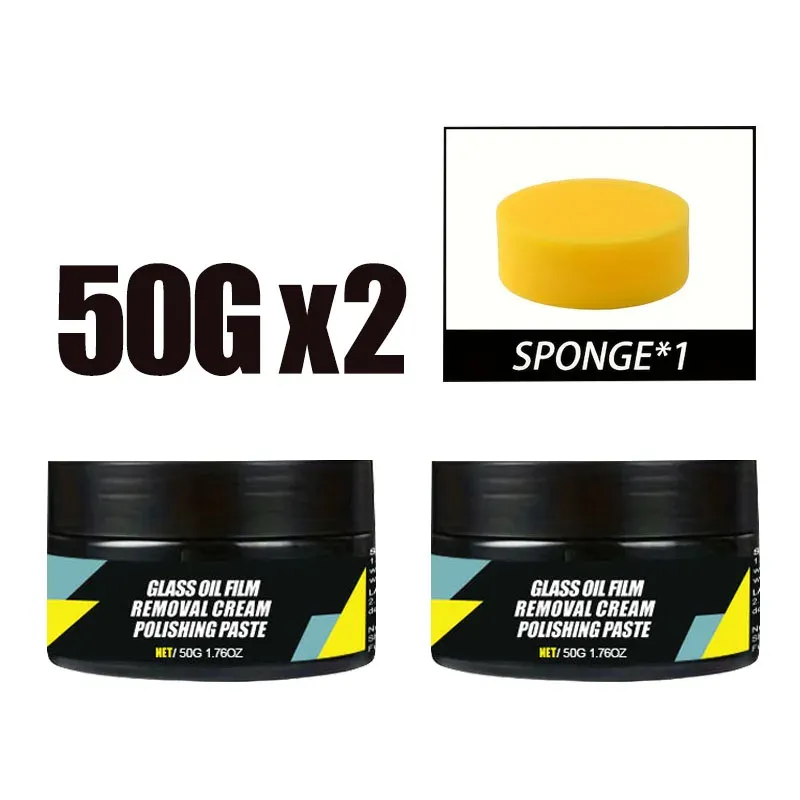 Pâte de nettoyage pour vitres automobiles, élimination du film gras et kit de revêtement hydrophobe pour pare-brise et rétroviseurs 8