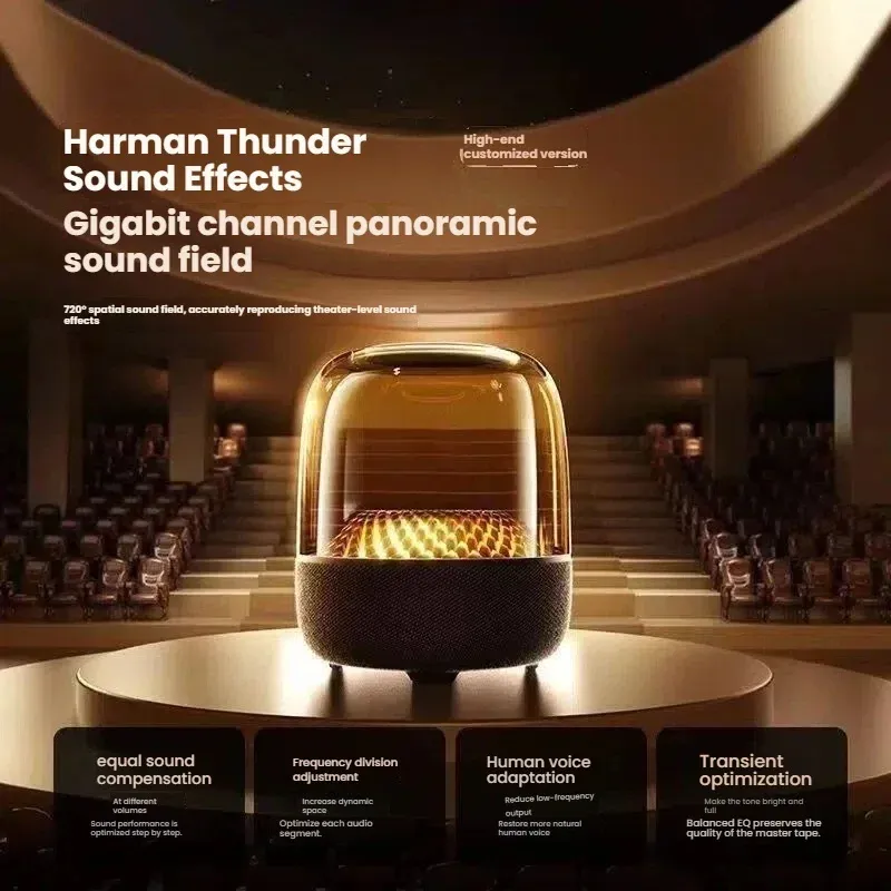 Barre de son sans fil Bluetooth 5.3 Hi-Fi avec caisson de basses et éclairage respirant, audio portable pour home cinéma 5