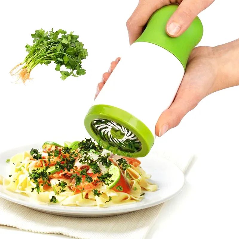 Hachoir manuel en acier inoxydable pour légumes, poivre et persil