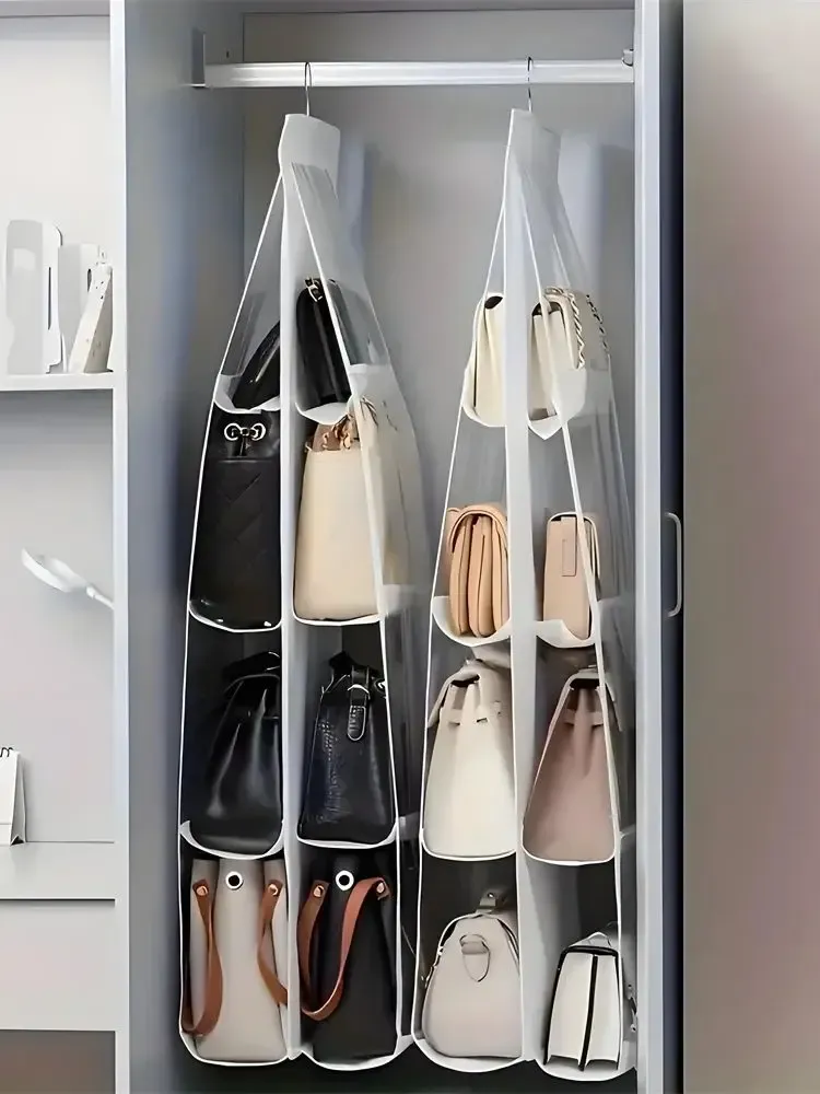 Organisateur de placard suspendu transparent vue d'ensemble