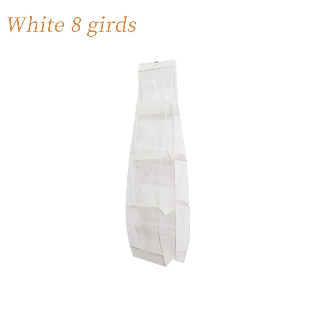 Organisateur de placard suspendu pour sacs à main, 6 à 8 grilles, cintre transparent pour vêtements et soutien-gorge, rangement mural, étagère à serviettes, 1 pièce 9