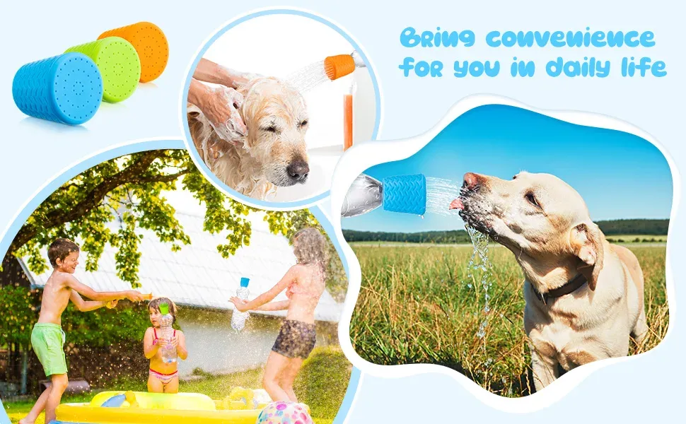 Buse de douche portable utilisée lors d'une activité en extérieur