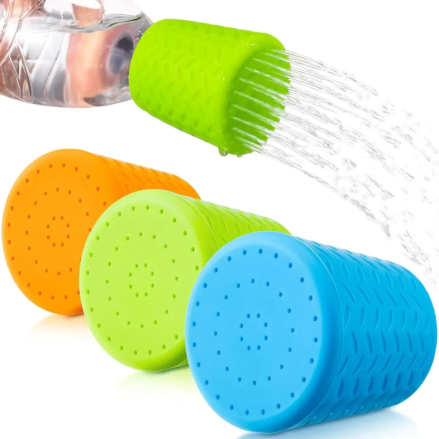 Le title is already in French, so I'll render it as a clean, professional product title:

Buse de douche portable pour bouteille, capuchon pulvérisateur pour le camping, la plage, les voyages en voiture et le lavage des pattes d'animaux, compatible avec la plupart des bouteilles de 16 oz à 2 L 9