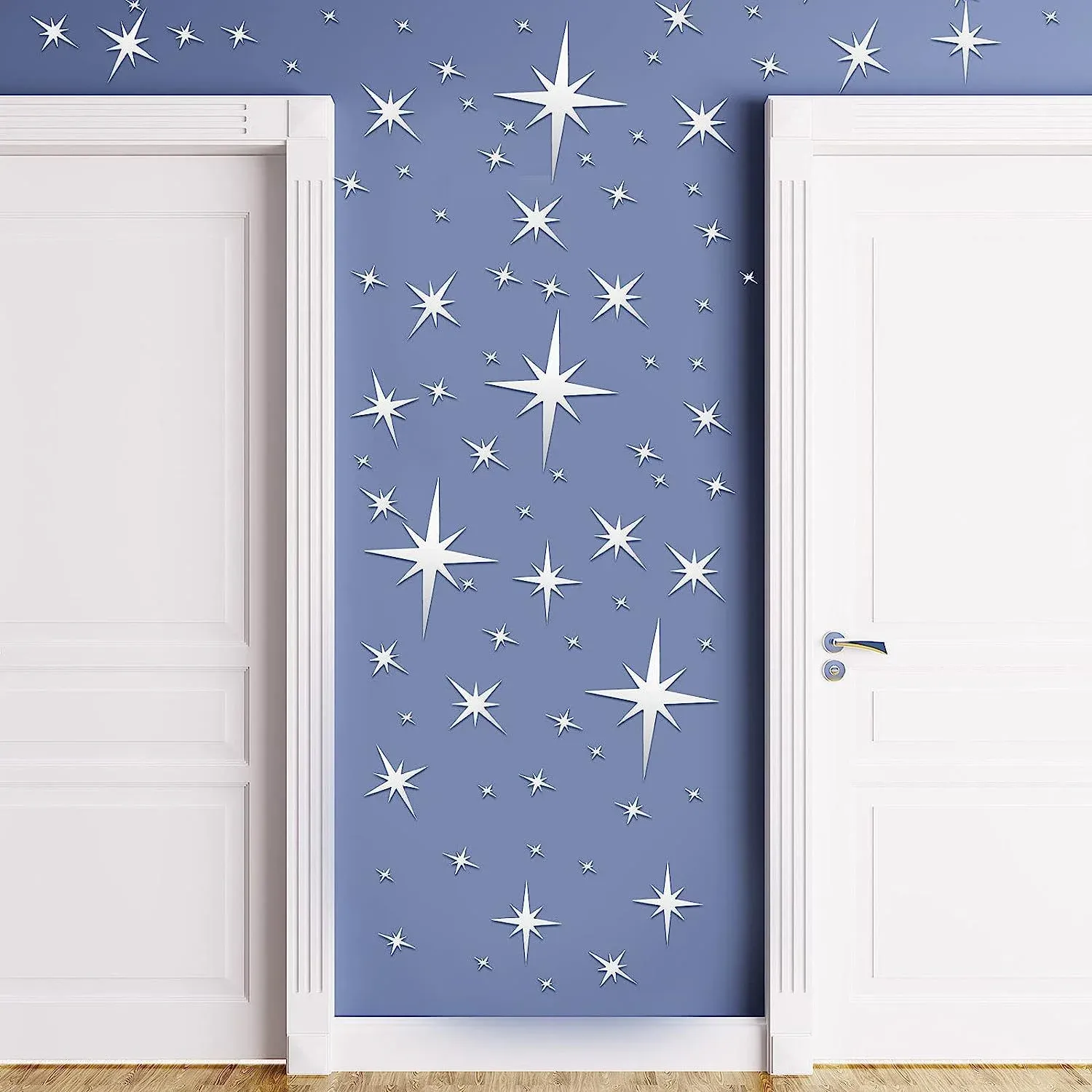 Autocollants muraux étoiles en acrylique miroir, auto-adhésifs et imperméables, pour chambre d'enfant – Lot de 20 ou 42 pièces 2