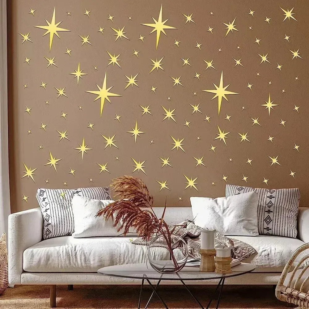 Ambiance décorative avec stickers miroir étoile