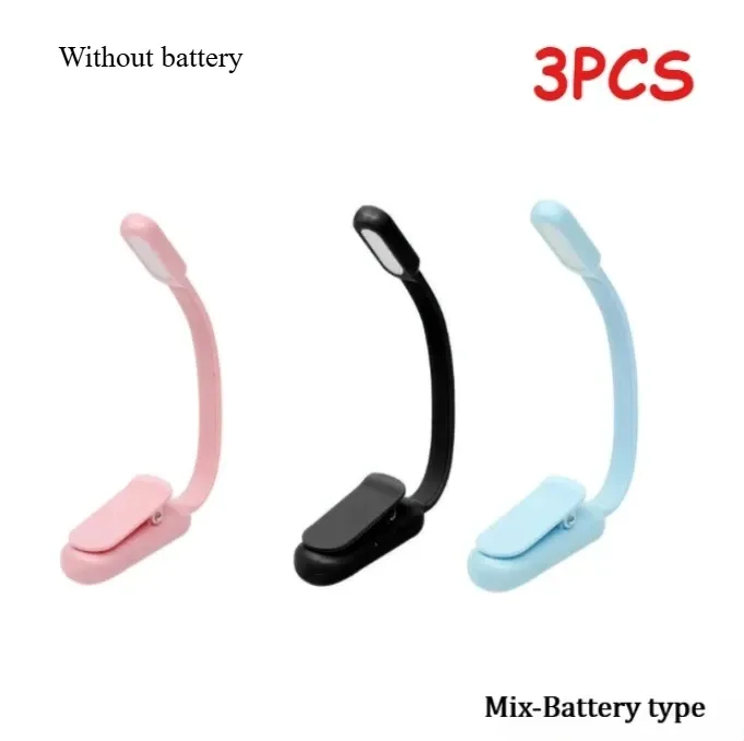 Mini lampe de lecture LED à pince, rechargeable USB, 3 niveaux de luminosité 15