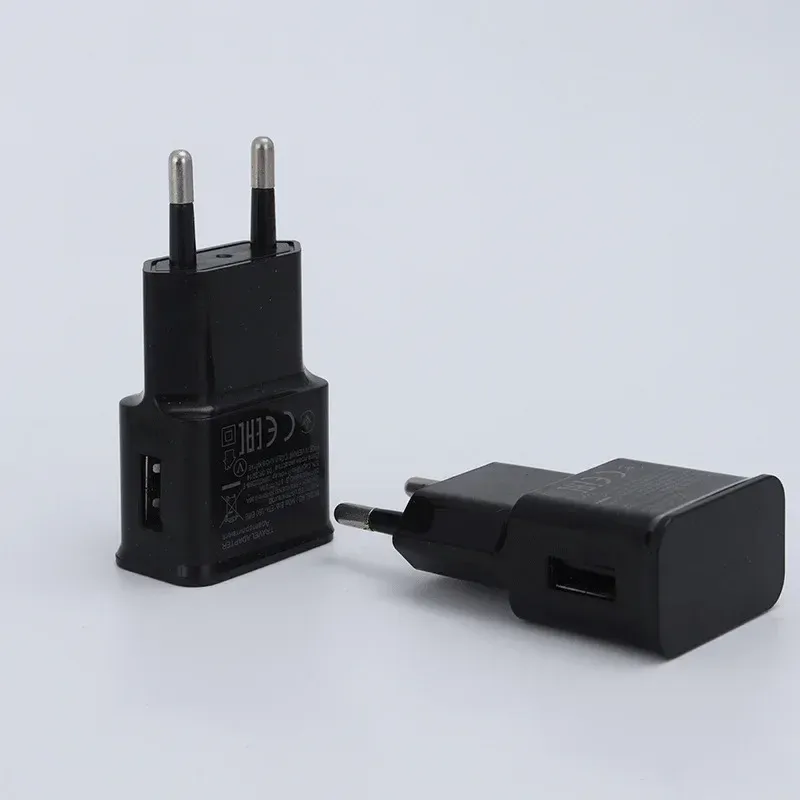 Chargeur USB double 5 V avec prise EU, adaptateur de voyage pour smartphone 4