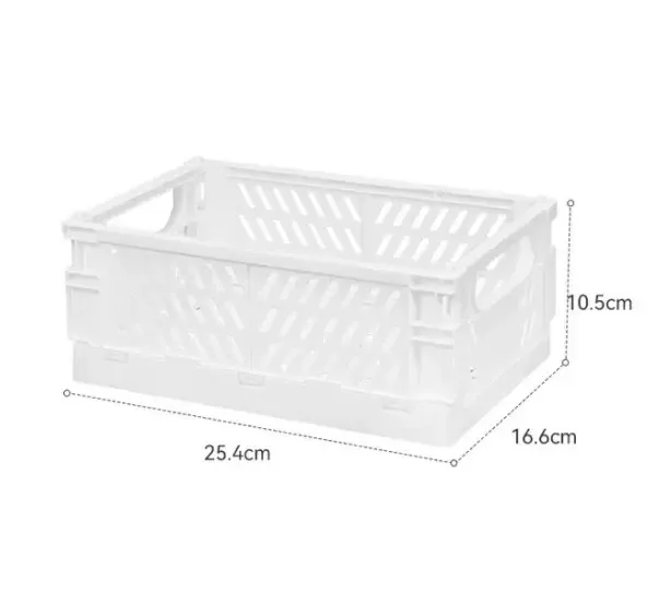 Boîte de rangement pliable en plastique, panier pliable empilable, organisateur portable pour maquillage, bijoux et jouets 8