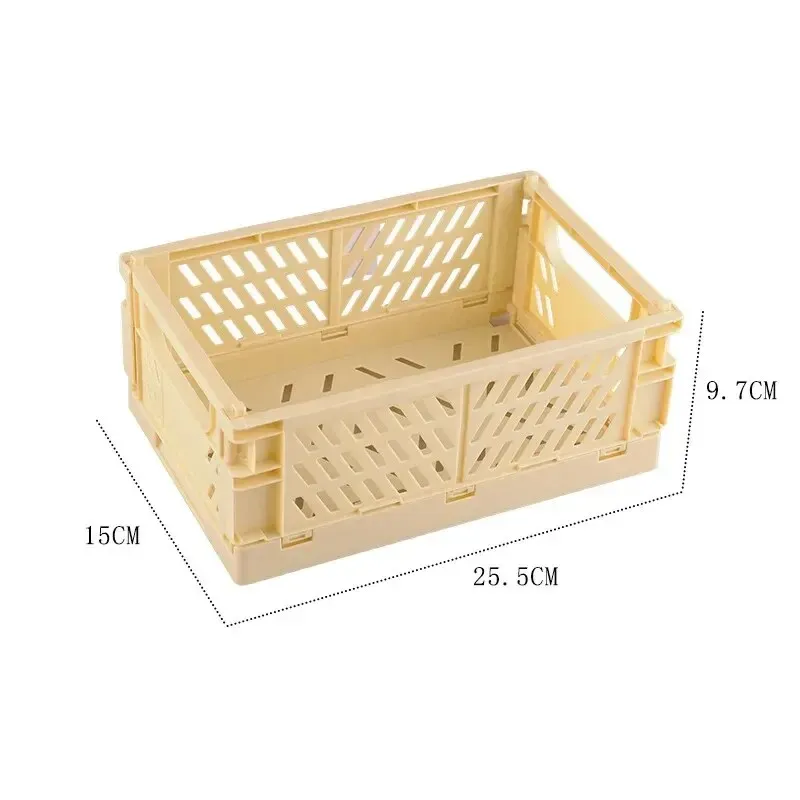 Boîte de rangement pliable en plastique, panier pliable empilable, organisateur portable pour maquillage, bijoux et jouets 12