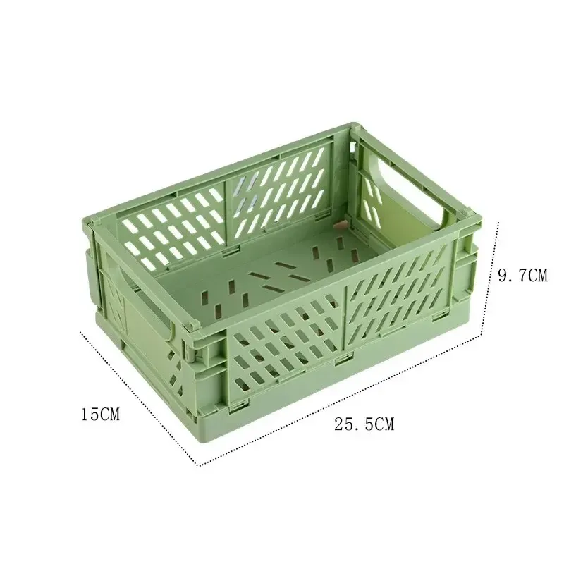 Boîte de rangement pliable en plastique, panier pliable empilable, organisateur portable pour maquillage, bijoux et jouets 14