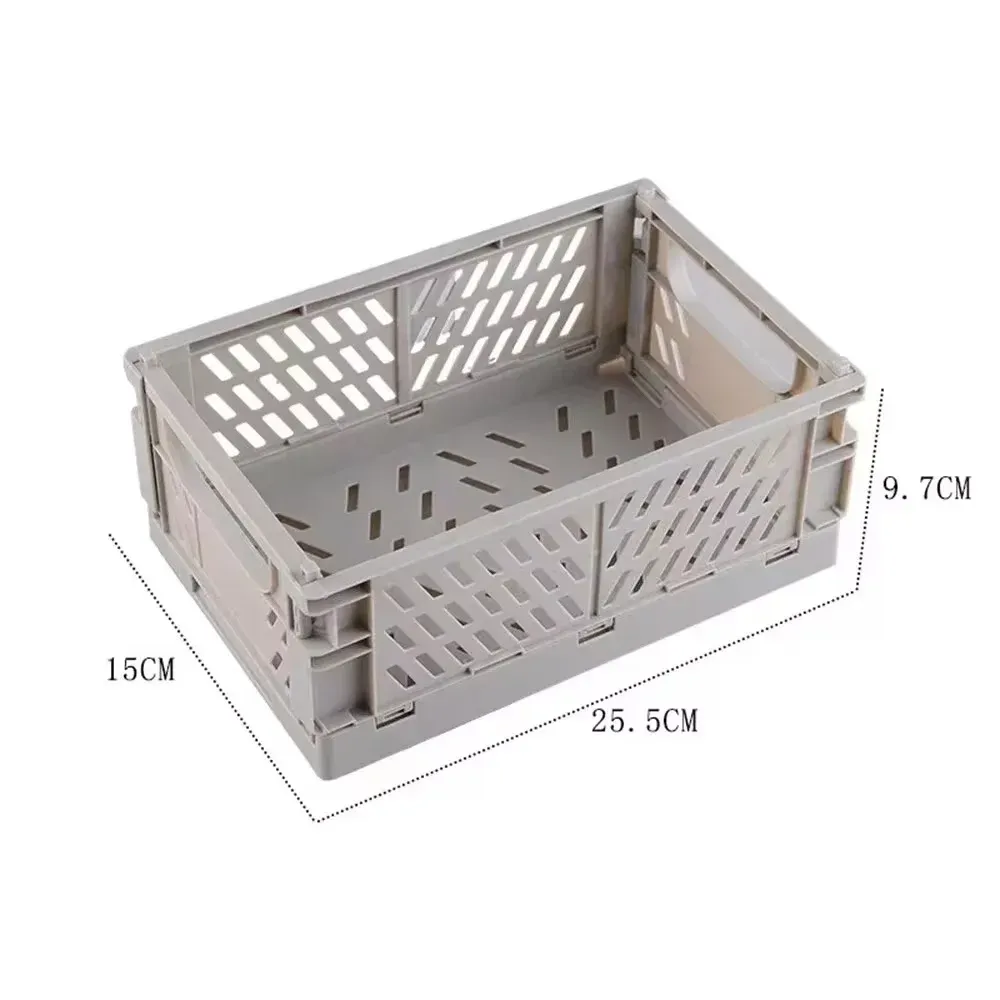 Boîte de rangement pliable en plastique, panier pliable empilable, organisateur portable pour maquillage, bijoux et jouets 9