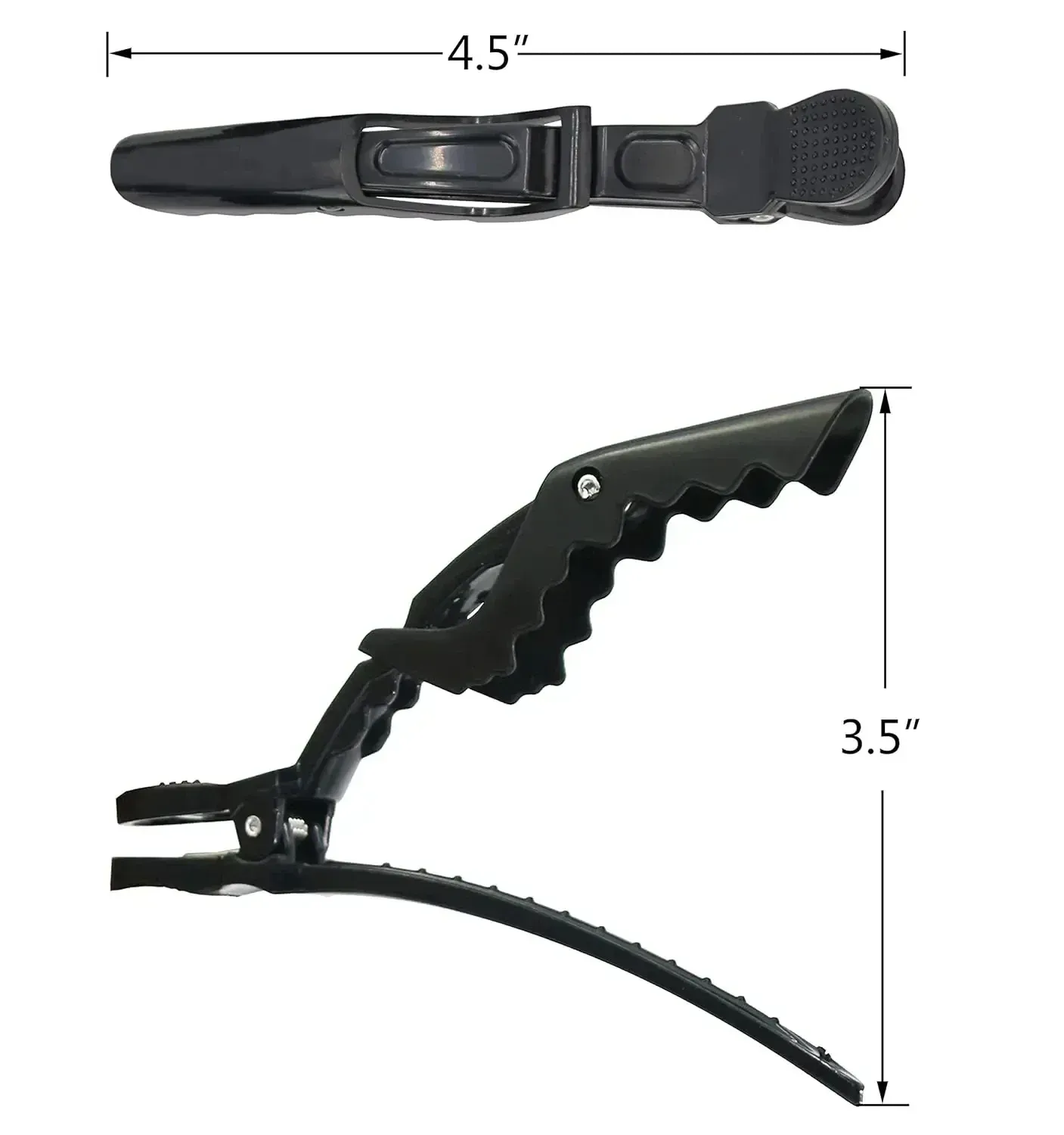 Pinces crocodiles à cheveux, lot de 5, pinces de coiffure en plastique, pinces de coupe pour salon de coiffure, accessoires pour cheveux 3
