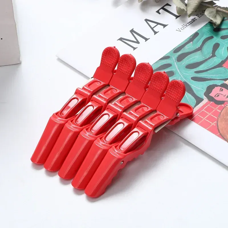 Pinces crocodiles à cheveux, lot de 5, pinces de coiffure en plastique, pinces de coupe pour salon de coiffure, accessoires pour cheveux 7