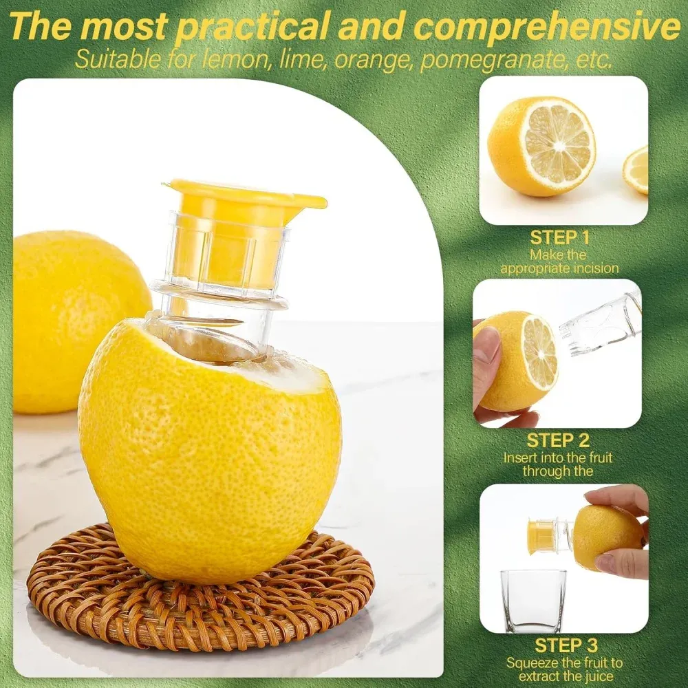 Presse-citron portable manuel lavable avec filtre, pour citrons et oranges 4