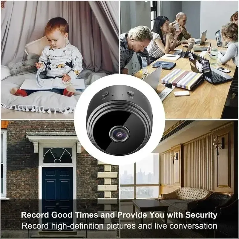 Caméra de surveillance WiFi mini A9 sans fil avec enregistrement vidéo et audio, caméra intelligente pour la maison et la surveillance des nourrissons 5