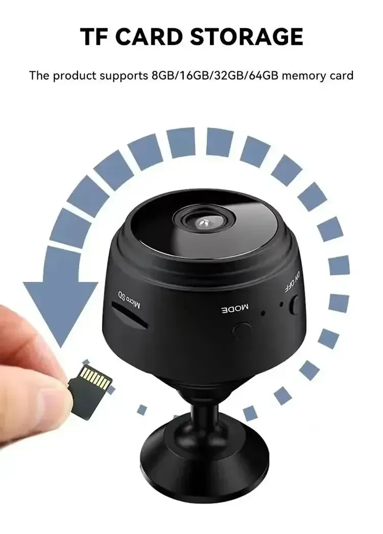 Mini caméra A9 WiFi, détails de conception
