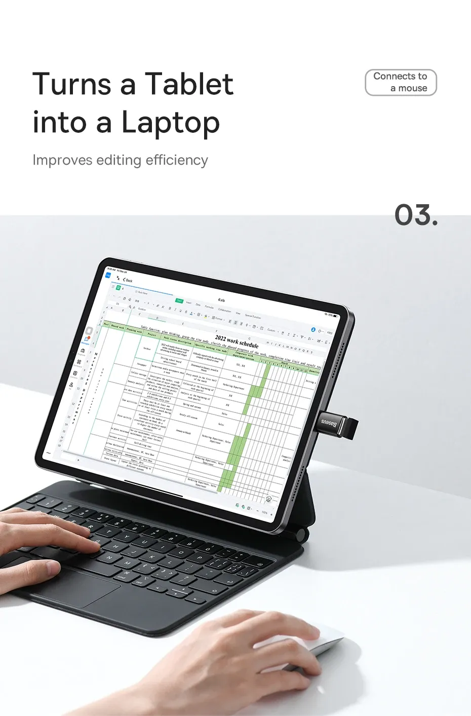 Connexion simple avec l'adaptateur Baseus
