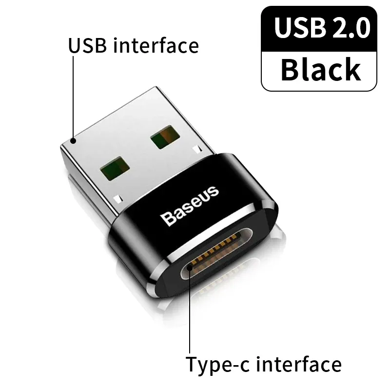 Adaptateur OTG Baseus USB-C vers USB-A 3.1, transfert de données 10 Gbit/s, compatible MacBook, Xiaomi, Huawei et Samsung 9