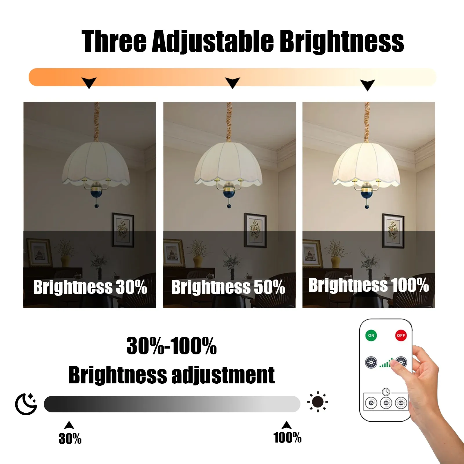 Ampoule LED rechargeable E27 à intensité variable, commande tactile et batterie intelligente avec synchronisation 2