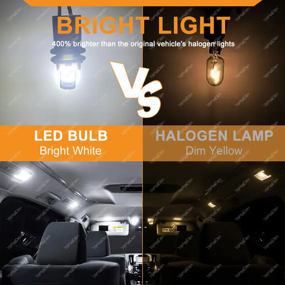 2/4/10/20 ampoules LED T10 W5W Canbus 12V 4014-26SMD 6500K blanc pour éclairage intérieur de voiture : dôme, lecture, porte, coffre et plaque d'immatriculation 4