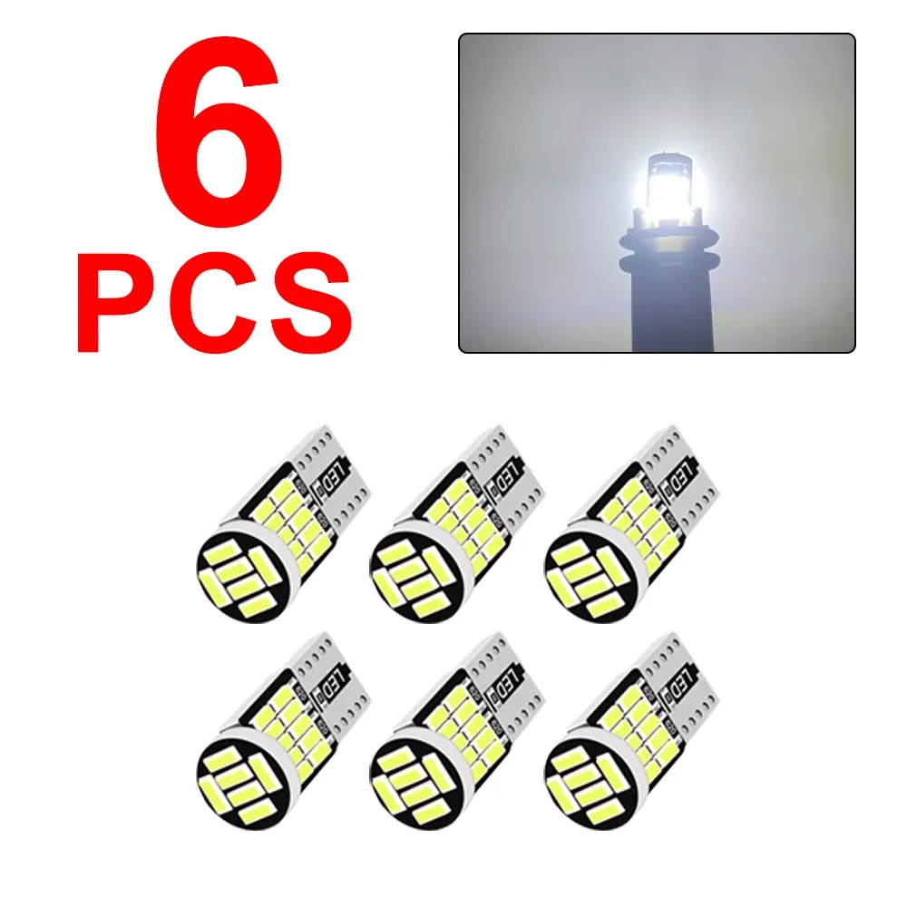 2/4/10/20 ampoules LED T10 W5W Canbus 12V 4014-26SMD 6500K blanc pour éclairage intérieur de voiture : dôme, lecture, porte, coffre et plaque d'immatriculation 10