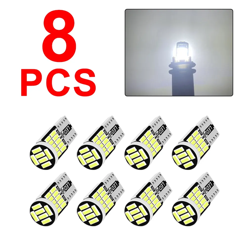 2/4/10/20 ampoules LED T10 W5W Canbus 12V 4014-26SMD 6500K blanc pour éclairage intérieur de voiture : dôme, lecture, porte, coffre et plaque d'immatriculation 9
