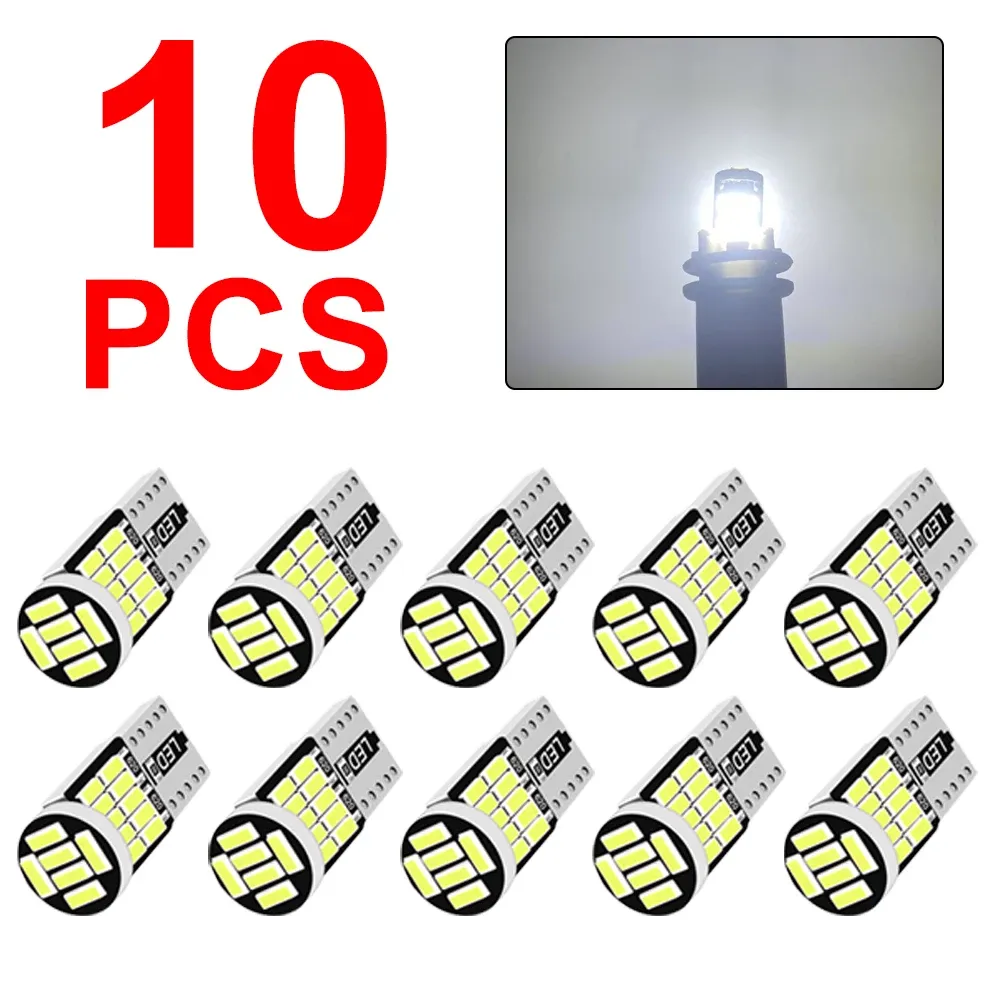 2/4/10/20 ampoules LED T10 W5W Canbus 12V 4014-26SMD 6500K blanc pour éclairage intérieur de voiture : dôme, lecture, porte, coffre et plaque d'immatriculation 8