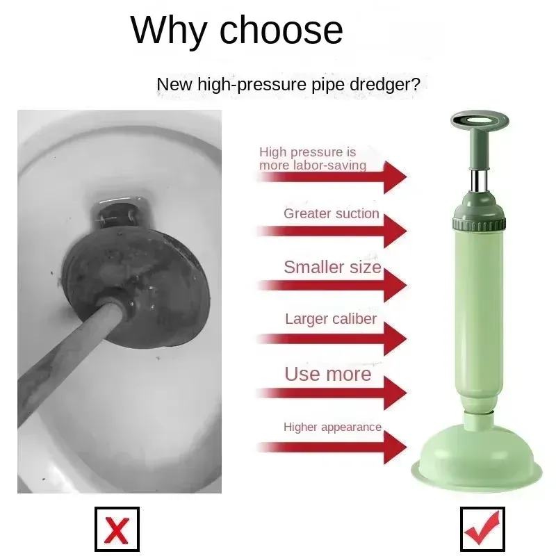 Déboucheur en silicone à pompe haute pression pour WC, éviers et canalisations de salle de bain et de cuisine 4