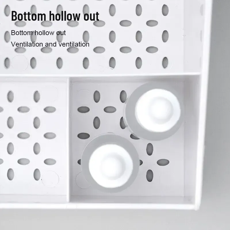 Boîte de rangement blanche en plastique pour maquillage et cosmétiques, organisateur pour coiffeuse, bureau et dortoir 5