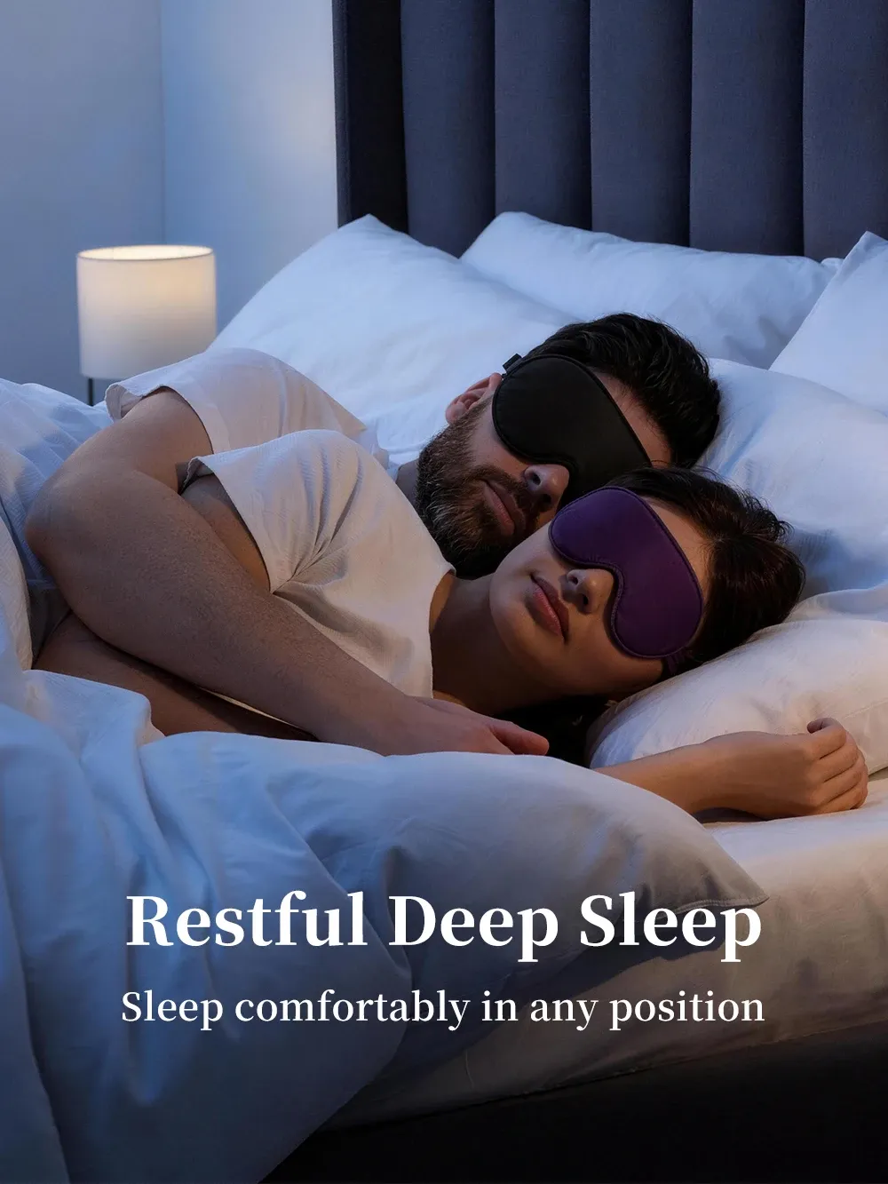 Masque de sommeil 3D respirant, vue de face