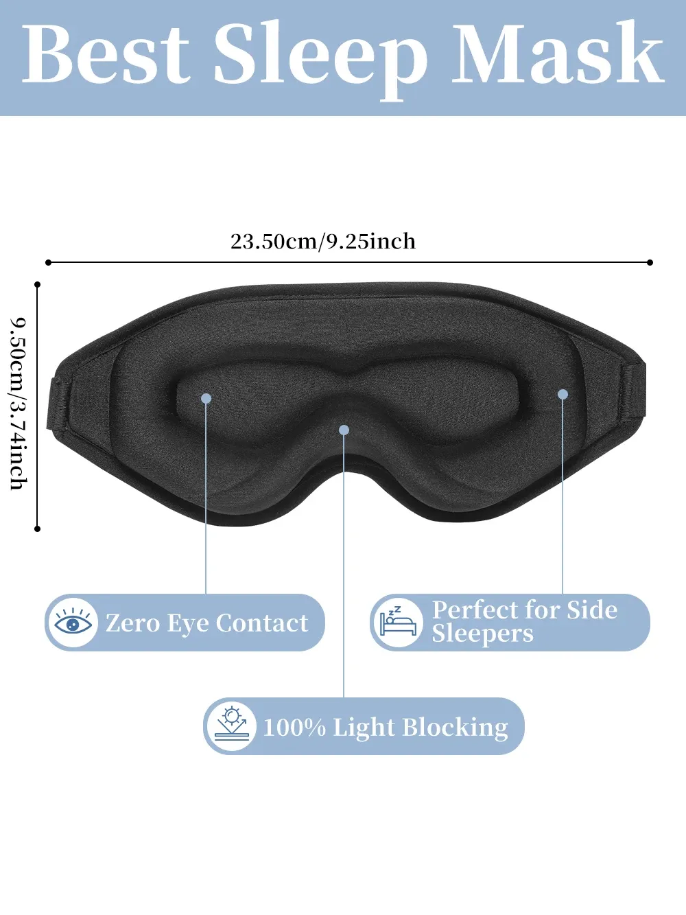 Masque de sommeil 3D, confort au quotidien