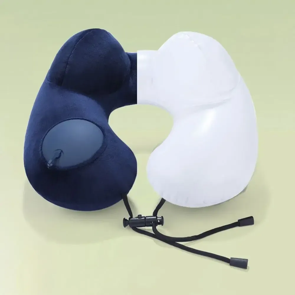 Oreiller de voyage gonflable en forme de U