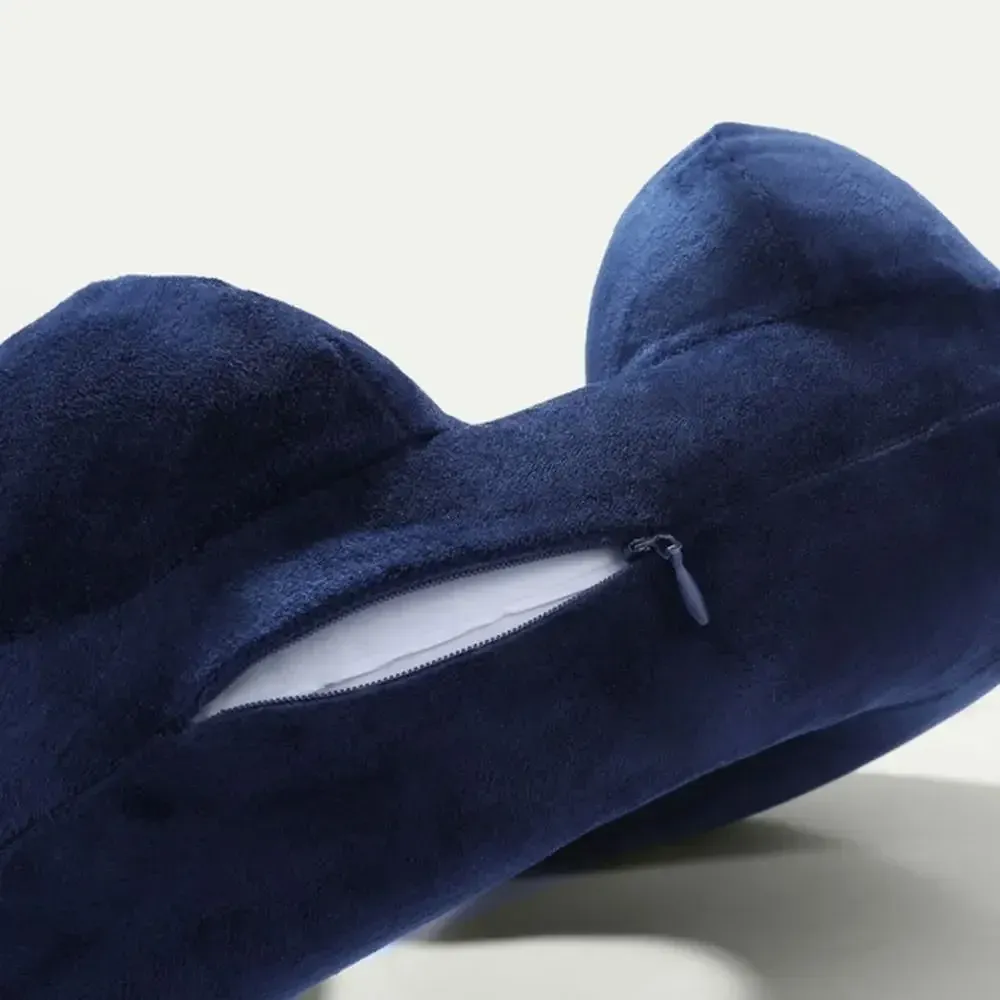 Oreiller de voyage gonflable, mise en situation