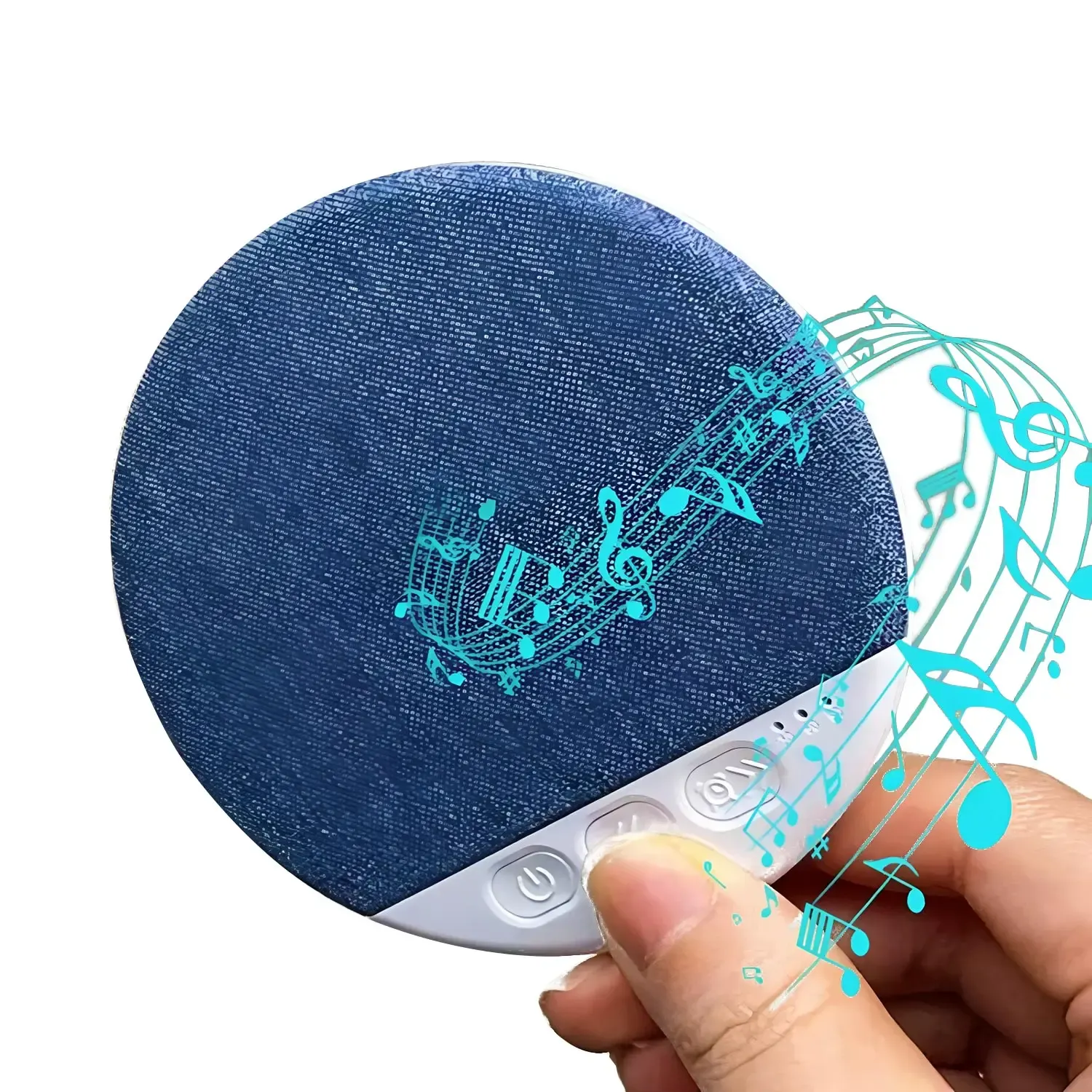 Haut-parleur Bluetooth sans fil bleu pour oreiller, aide au sommeil, minuterie 30/60/90 min, son stéréo