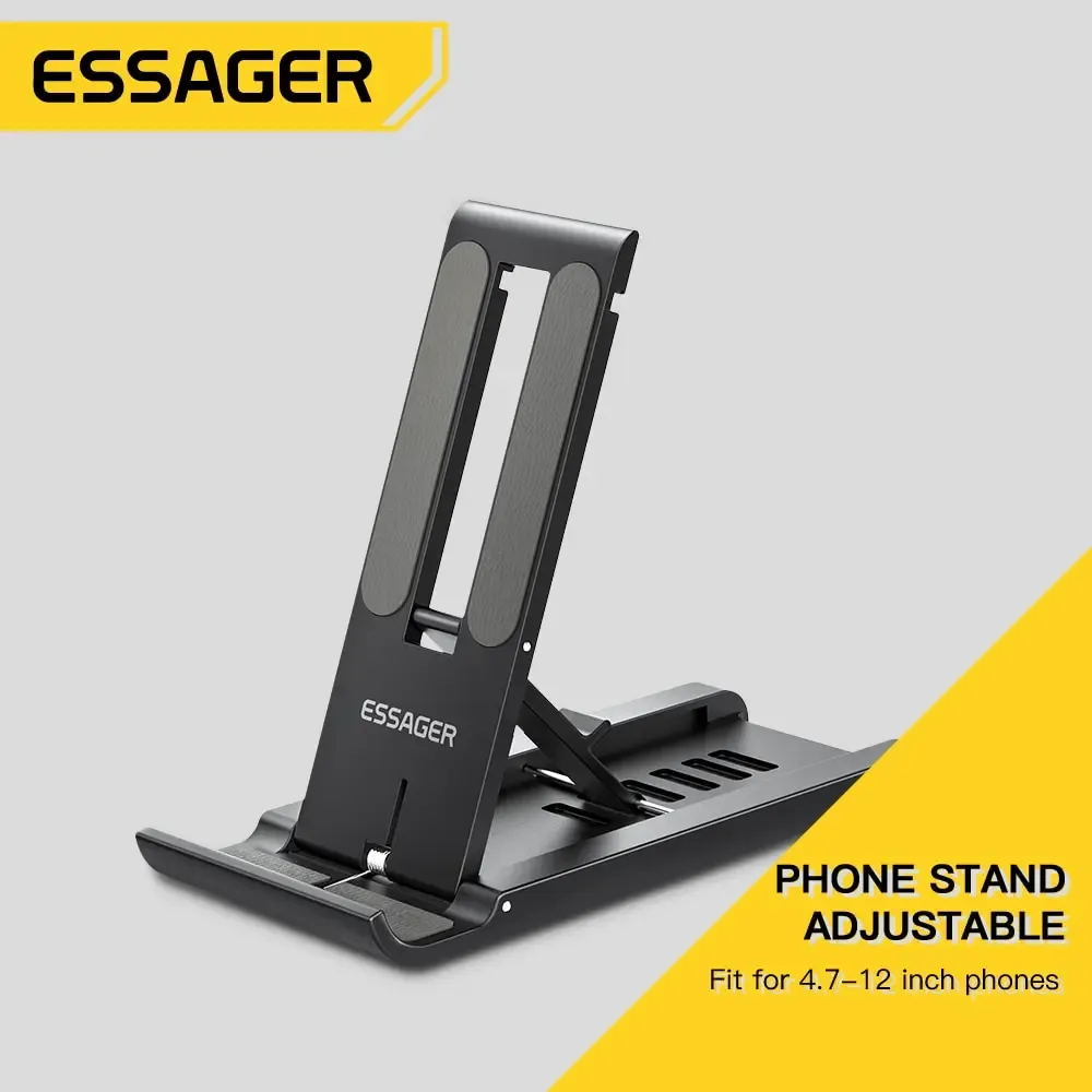 Support de bureau pliable et portable Essager, mini support de téléphone compatible iPhone 13 Pro Max, iPad et Xiaomi