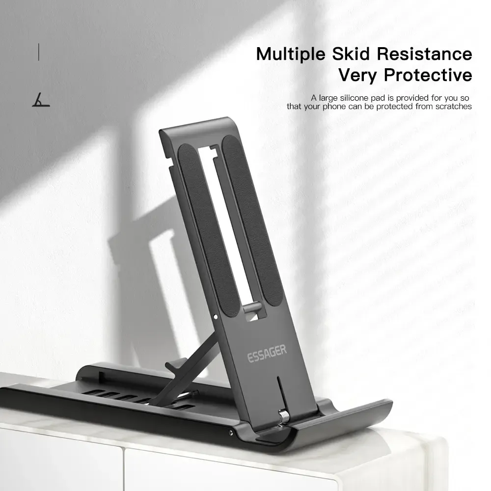 Support de bureau pliable et portable Essager, mini support de téléphone compatible iPhone 13 Pro Max, iPad et Xiaomi 3