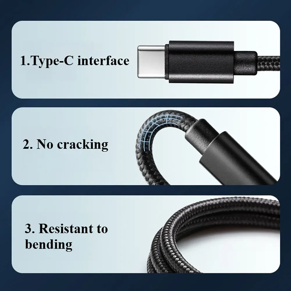 Câble de charge USB-C, vue rapprochée
