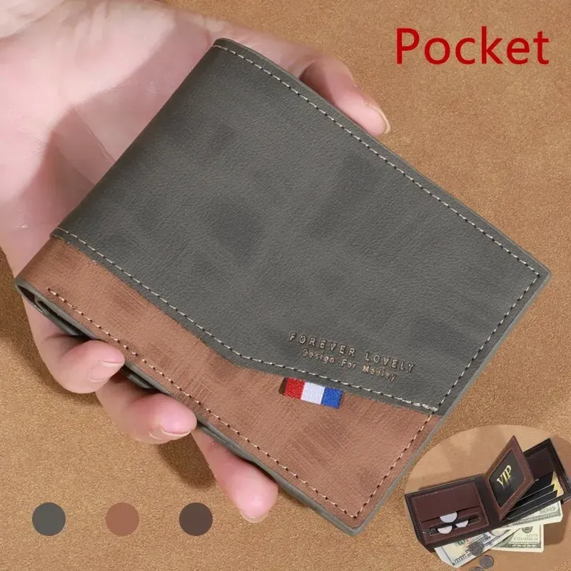 Portefeuille en cuir vintage pour homme à grande capacité, avec porte-monnaie et fentes multiples 3