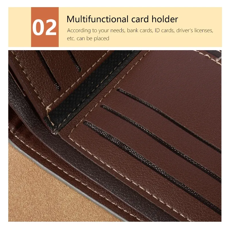 Portefeuille en cuir en situation d'usage quotidien