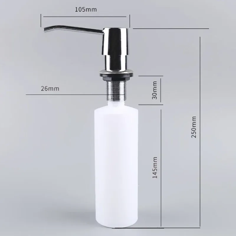 Distributeur de savon pour évier de cuisine, distributeur de comptoir, capacité 300 ml, pompe tube 6