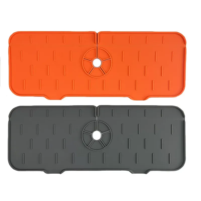 Tapis absorbant en silicone pour robinet de cuisine, protection anti-éclaboussures pour évier 5