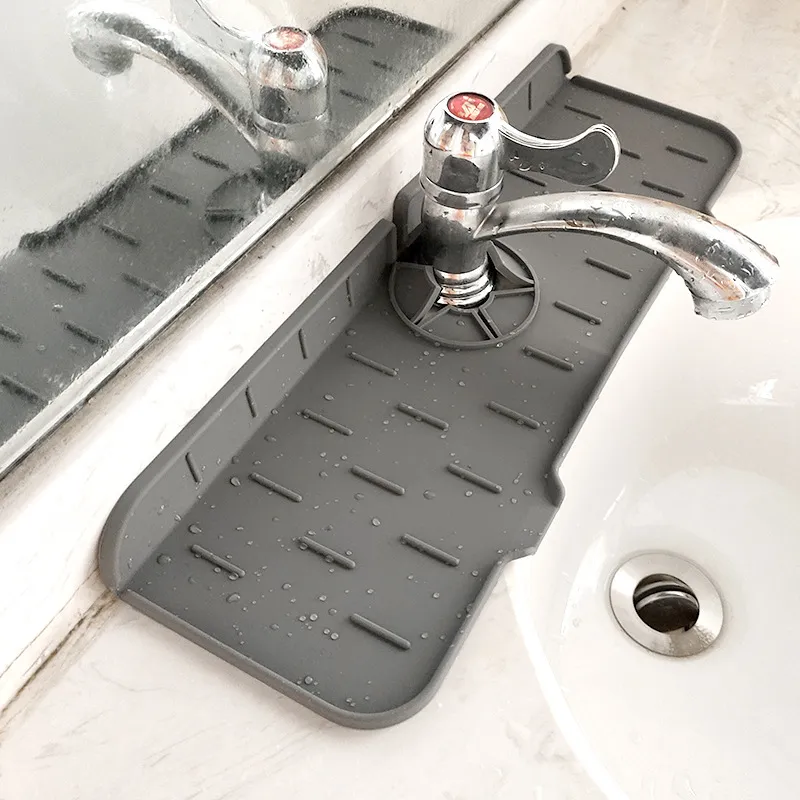 Tapis absorbant en silicone pour robinet de cuisine