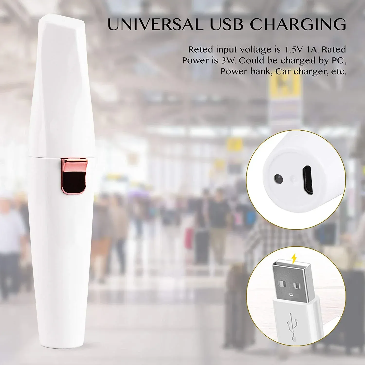 Tondeuse à sourcils 2 en 1 rechargeable Dighealth, épilateur visage indolore avec éclairage LED intégré 6
