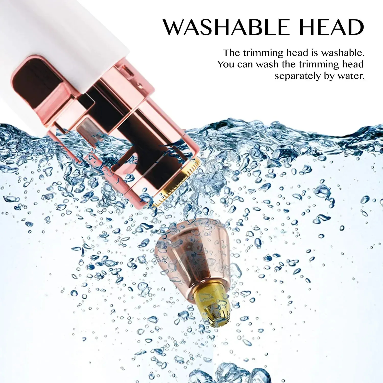 Tondeuse à sourcils 2 en 1 rechargeable Dighealth, épilateur visage indolore avec éclairage LED intégré 5