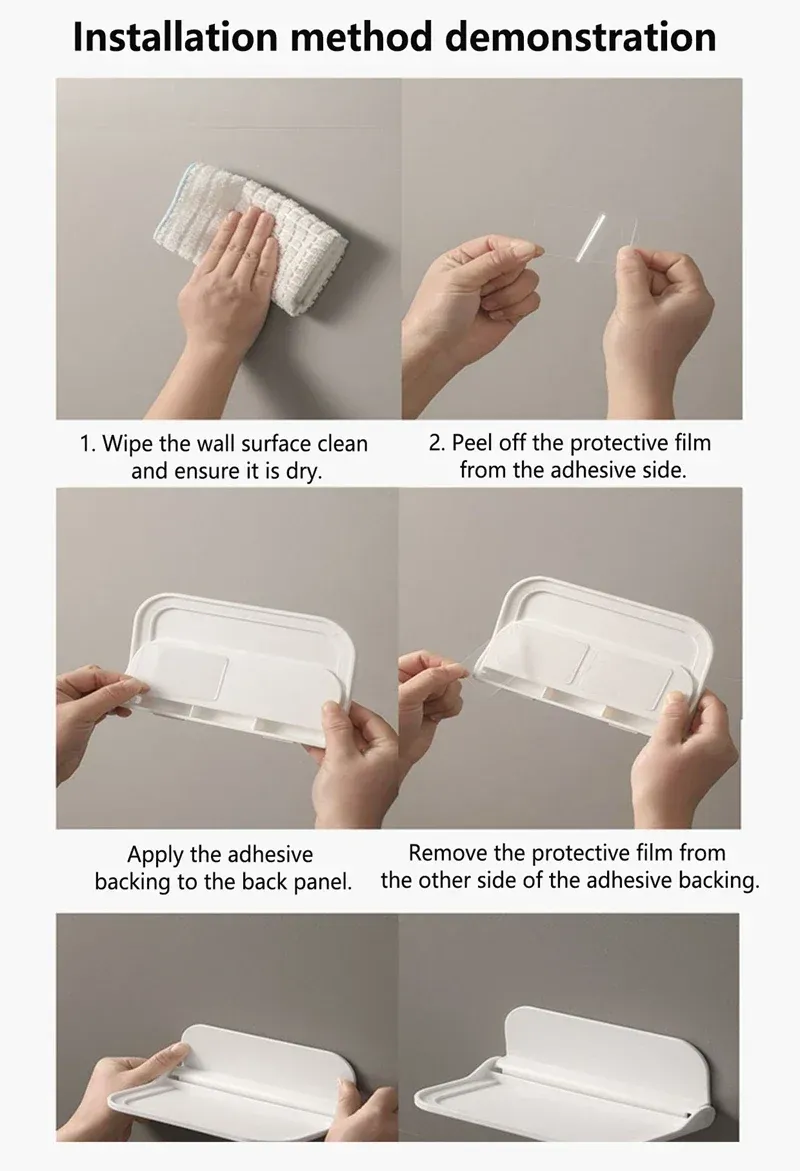 Étagère murale pliable, mise en situation