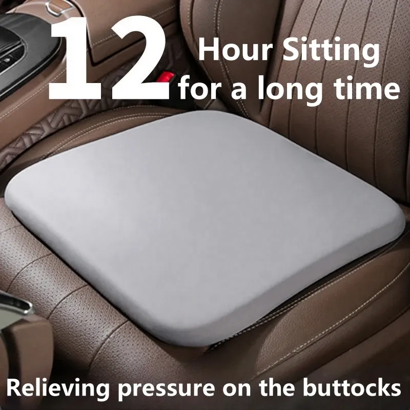 Coussin de siège ergonomique en mousse à mémoire de forme à rebond lent pour voiture, bureau et étudiants